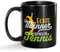 Tassendruck Schwarze Tasse mit Spruch - Echte Männer Spielen Tennis - Geschenkideen für Sportler, Tennis Geschenke | Tasse für Männer, Hochglänzend Schwarz, 300 ml