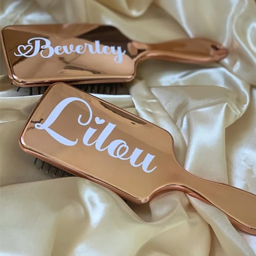 HDLOVE Personalisierte Hair Brush Women, Haarbürste Mit Name Personalisiert Graviert, Entwirrbürste Wet & Dry Für Junge & Mädchen Locken & Lange Haare, Nasse Und Trockene