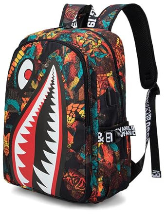 FANDARE Zaino per Bambini Ragazzo con Porta di Ricarica USB - Borsa Scuola Galaxy Leggero per Adolescenti Casual