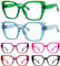 Eyekepper 6 Pack Metalless Screwless Reading Glasses Spring Hinges Oversized Cat Eye Readers for Women +2.00
