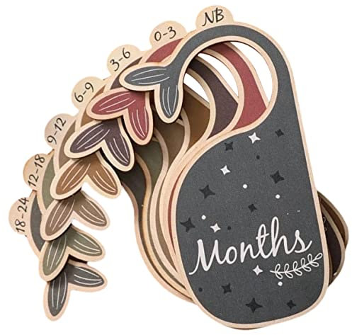 MERRYHAPY 7stücke Holz Schranktrenner Für Babykleidung Mit Aufbewahrungstasche Einfach Zu Bedienen Für Standard-kleiderstangen Zur Organisation Von Babykleidung