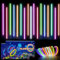 200 Stück Knicklichter Party Set Glow Sticks,leuchtstäbe kinder mit 200 Anschlüssen,Leuchtende Armbänder Halsketten für leuchtstäbe hochzeit,Lichter Neon Deko dunkle Leuchtstäbe Hochzeit Party- Mix
