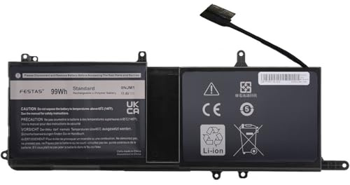 FESTAS 11,4 V 99 Wh 9NJM1 Akku kompatibel mit Dell Alienware 15 R3 R4 17 R4 R5 Series MG2YH 44T2R 546FF HF250 0546FF 0HF250 01D82 Laptop