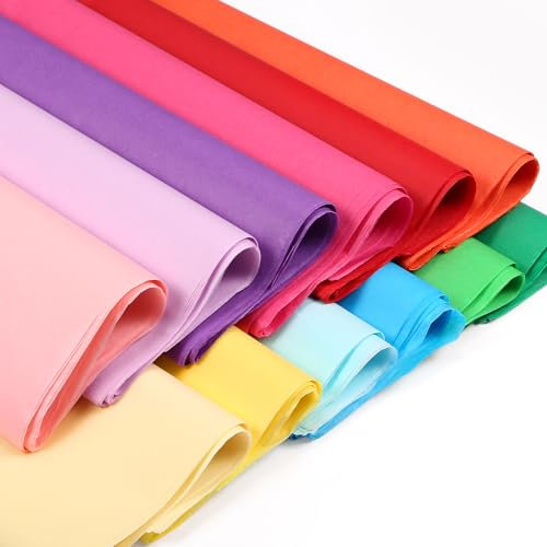Kesote 60 Geschenkpapier 70 x 50 cm Seidenpapier Verpackungsmaterial 12 Farbe Transparentpapier Bastelpapier Packpapier Basteln Papier Hochzeit Geschenk Deko Weihnachten origami papier