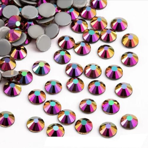 Votvlog Strass Oro rosa arcobaleno, 1440 Pezzi Autoadesivi per Decorare e Fai Da Te, Pietre da Incollare Decorative, Rotondi Gemme di Cristallo Foglio per DIY Artigianato Abbellimenti Decorazione