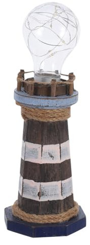 Operitacx Mittelmeer LED Leuchtturm Tischleuchte Für Räume Mit Maritimem Thema Und Küstendekorationen