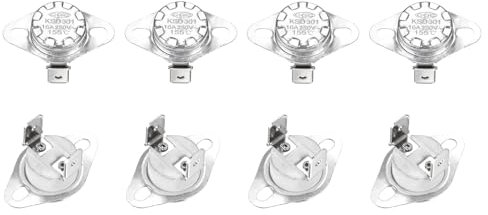 QUARKZMAN Thermostat KSD301 155°C/311°F 16A Normalement Fermé N.F Ajuster le commutateur de température à disque de rupture pour micro-ondes, four, cafetière 8 pièces, Matériau en céramique