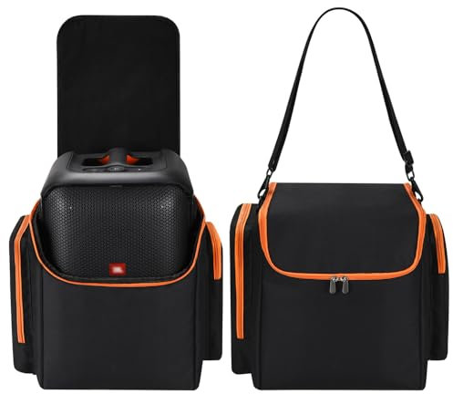 Seracle Tragetasche für JBL Partybox Encore Essential tragbare Party-Lautsprecher (Schwarz + Orange)