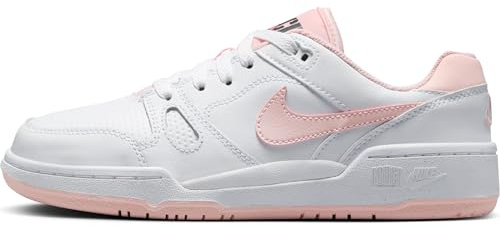 NIKE Unisex Kids Full Force Low Gym Shoes, White Echo Pink Bright Mango Black, 6.5 UK Child