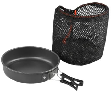 Baoblaze Camping Frying Pan Fry Pan Folding Handle Multipurpose Equipment Camping Skillet Cooking for Backpacking Indoor Travel Hiking