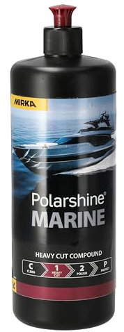 Mirka Polarshine Marine Heavy Cut / 1 L/Wasserbasierte, silikonfreie Heavy Cut Polierpaste / 7994510111HC