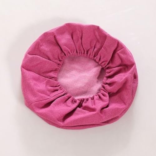 Haklein Abnehmbarer Bezug für Bodensitzkissen, rund, Baumwolle und Leinen, Meditationsbodenpolster, Schonbezug, gewebtes Strohkissen, Fußbankschutz (Rose, Durchmesser 60 cm, Höhe 20 cm)