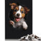 Jack Russell Jigsaw Puzzles Puzzles for Adults Kids. 1000 Pieces Whimsical Challenge Toy Educational Game Home Decoration for Educational Games Gifts 1000pcs (75x50cm)