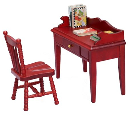 Abaodam 1set Miniature Dollhouse Furniture Table and Chair for Playhouse Accessories Scale Models for Craft Projects and Home Decor
