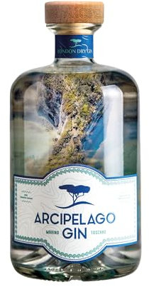 Arcipelago | Gin Italiano da 700ml Vol 42% - Distillato Premium con 7 Botaniche - Sapore con Note di Limone dell’Elba ed Elicriso di Capraia - Ideale per Gin Tonic e Cocktail – Made in Italy 100%