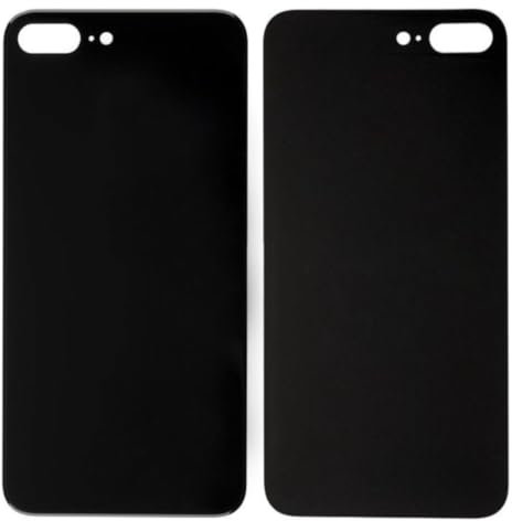For iPhone 8 Plus Plain Glass Back Replacement in Black
