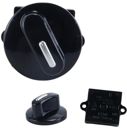Durlo 1 juego de interruptores giratorios para ventilador, selector de 4 posiciones y 3 velocidades, regulador con botón, ventiladores de techo y accesorios