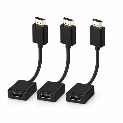 3PCS Rallonge HDMI Male Femelle Câble, 4K@60Hz Pour Extension De Connexion Vidéo, Cable Hdmi Male Femelle Compatible Hdmi Vers Hdmi Comme Adaptateur Hdmi Vers Hdmi Pour Téléviseur Écran Projecteur