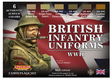 LifeColor British Uniforms WWII set # CS41