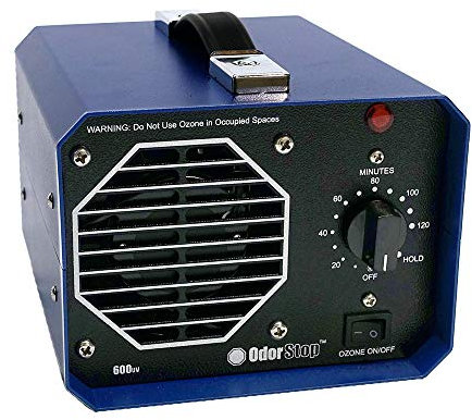 OdorStop OS600UV Professional Grade Travel Size/Mini Ozone Generator/UV Air Purifier for Areas of 600 Square Feet+, For Deodorizing and Purifying Small Spaces Such as Hotel Rooms