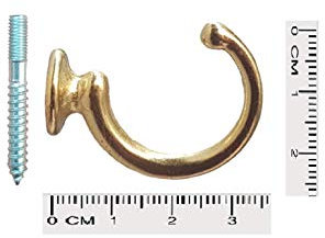 Showroom Vicidomini Reggi embrasse + Vite, Gancio Tenda, rosone, fermatenda, Gancio a Muro, Rosetta. (773 Oro Lucido)