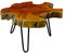 Teak Couchtisch LUHU - ca. 45x50-65x50-65cm Tischplatte aus massiver Wurzelholz Baumscheibe im rustikalen Landhausstil, geeignet für Wohnzimmer, Wintergarten oder als Kaffeetisch