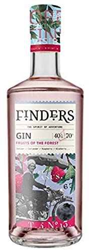 Finders Fruits Of The Forest Gin 40% ABV, Fruity Gin, Botanicals of Juniper, Mixed Fruit Berry In Dry Gin, Distillery Made, Orange peel, Lavender Flowers And Sage, 70 cl