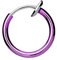 Taffstyle Piercing Fake Ring Tribal Klemmring Septum Tragus Helix Nase Lippe Ohr Hoop Clip Ear Cuff Nasenring Nasenpiercing Ohrpiercing Lila