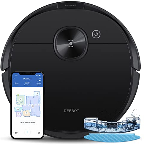 ECOVACS Deebot N8 Pro Robot Vacuum and Mop, Strong 2600Pa Suction, Laser Based LiDAR Navigation, Smart Obstacle Detection, Multi-Floor Mapping, Fully Customized Cleaning, Self Empty Station Compatible
