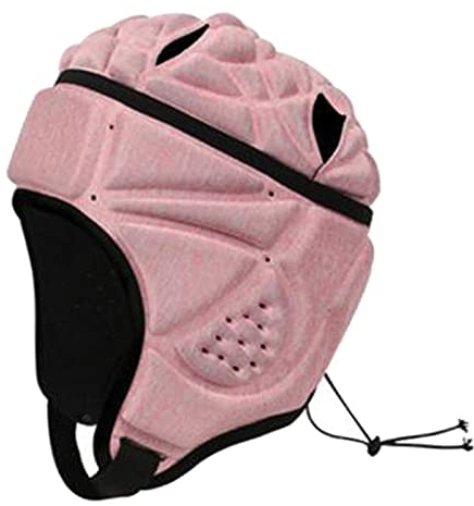 High Density Eva Rugby Helm Weicher Kopfschutz Kopfbedeckung Fußball Fußball Kopfschutz Hockey Skateboard Schutzhelm Kopfschutz ACCS, Rosa