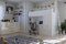 Marlux-Meble Hochbett JSM-4 80x190 mit Kleiderschrank Schreibtisch und Leiter Hochglanz Kinderbetten Funktionsbett Etagenbett Stockbett Kinderhochbett Jugendhochbett (Beige Glanz)