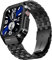 SUPLINK Cassa in acciaio inossidabile con cinturino compatibile con cinturini Apple Watch da 42 mm e 44 mm, robusta copertura protettiva in metallo per iWatch Apple Watch Series SE 6 5 4 3 2 1 da uomo
