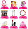 Lot de 9 centres de table en nid d'abeille spa pour maquillage 3D - Fournitures de fête d'anniversaire pour fille (SPA)