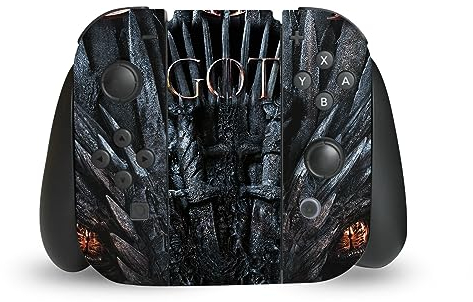 Head Case Designs Offizielle HBO Game of Thrones Jon Snow Iron Throne Siegel Und Grafiken Vinyl Haut Gaming Aufkleber Abziehbild Abdeckung kompatibel mit Nintendo Switch Joy-Con Controller