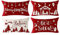 NIDITW Kissenbezug mit Schneeflocken, Schneemann, Jesus, Gebet, Reh, Kiefer, Schlitten, Believe Let It Snow, Lendenkissen, Baumwollleinen, Kissenbezug, Sofa-Dekoration, Taille, 30,5 x 50,8 cm,
