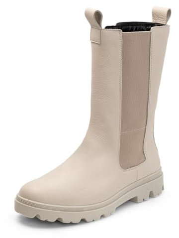 VITAFORM Chelsea Boots Damen Hoch - Feinstes Hirschleder aus Italien - Praktisch mit Reißverschluss - Perfekte Damen Schuhe Herbst