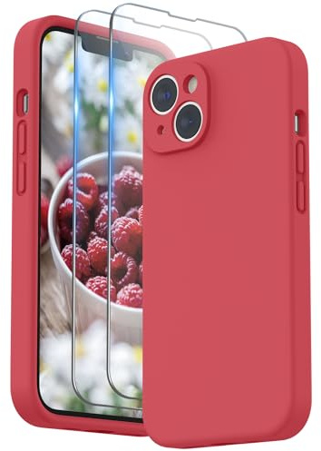 SURPHY für iPhone 14 Hülle Silikon mit Displayschutzfolie | mit Kameraschutz Stoßfeste Handyhülle für iPhone 14 Case 6,1 mit Erhöhter Randschutz