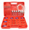 QUNNIE Common Rail Tester 6 Zylinder Diesel Rücklaufmengen Tester Common Rail Adapter Test Tool Kit Injektor Prüfer mit 24 Adaptern