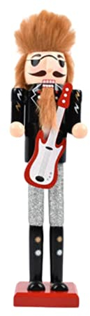 ZHIVIQ Nussknacker-Band-Ornamente Desktop-Holzpuppe, 38 cm, geeignet für Weihnachtsdekoration, Fensterschmuck(Color:A)