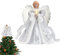 Maciun Weihnachtsengel Baumspitze - Engel Weihnachtsbaumspitze Christbaumspitze Figuren - Tannenbaumspitze Baumschmuck Glitzer Engel Weihnachtsdeko