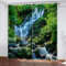 GIOVIA 3D Wasserfall Gardinen Abdunkelnde Natur Wasserfall Kindervorhänge Vorhang mit ösen 2er Set Vorhänge Blickdicht Verdunkelungs für Kinderzimmer Schlafzimmer Wohnzimmer B 200 X H 160 cm