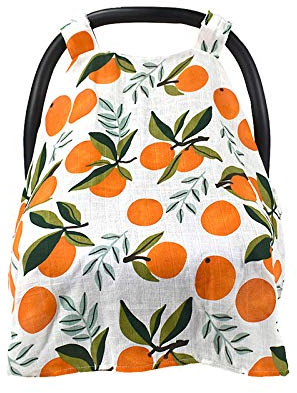 Musselin-Autositzbezug für Babys, Baby-Autositzbezug, Autositz-Überdachung, Kinderwagen-Überzug, Unisex, Leichter, Atmungsaktiver Baumwoll-Musselin-Überdachung für Babys, Mädchen