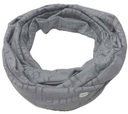 Landhuis Handmade - Lässiger Hipster-Loop hell-grau einfarbig mit Texturen Halstuch für Damen & Herren Modern Schlauch-Schal Baumwoll-Gemisch Modisch Freizeit Büro