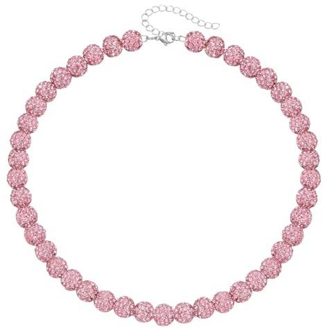 IDesign Ice Collection Necklace - Bling Necklace - Baseball Bling Necklace - Athlete Necklace Inspired Jewelry for Competitive Athletes, Stylish Sports Accessory (Pink)