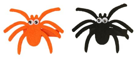 TOYANDONA 2pièces Pince à Cheveux Araignée Halloween Accessoires Fête Pour Garçon Fille Clips à Cheveux Décorations Éblouissantes Pour Anniversaire Et Photos
