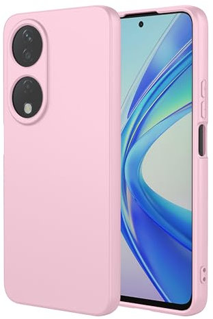 TEYYOS Coque pour Honor 90 Smart 5G, Doux Silicone Liquide Housse, Antichoc Trois Etages Complète Protection Etui, Rose
