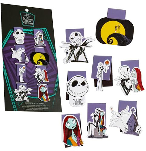 Disney The Nightmare Before Christmas magnetische Lesezeichen Set mit 8 Clips (Mehrfarbiges 8er-Pack)