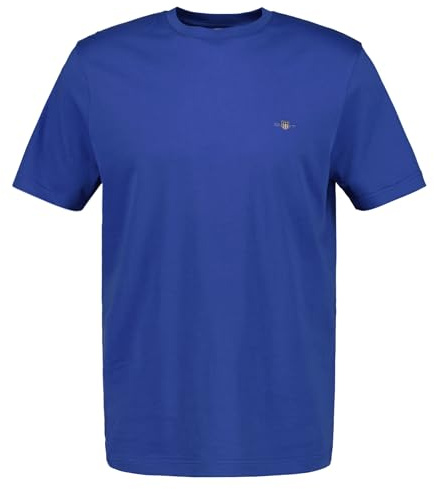 Gant Men's Reg Shield SS T-Shirt, Blue, XL