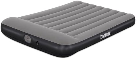 Bestway TriTech Doppelluftbett mit USB-Elektropumpe, 191 x 137 x 30 cm, für 2 Personen, bis 300 kg, I-Beam-Innenkonstruktion, beflockte Oberfläche, integriertes Kopfkissen, Innen- und Außengebrauch