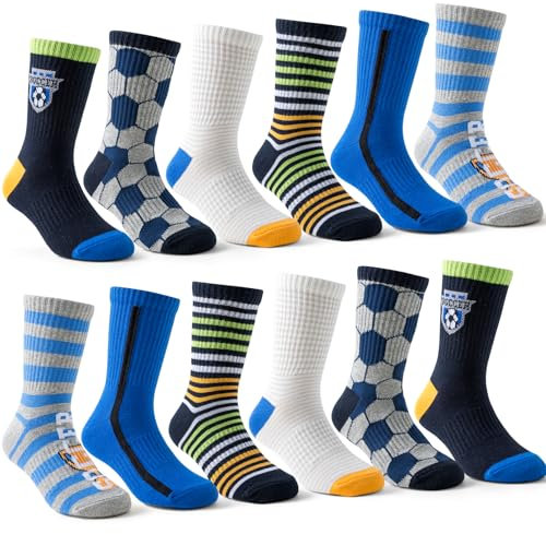 Cirorld Socken Kinder Junge 6 Paare wandersocken schulkind Kindersocken Baumwolle Socken 2-14 Jahre